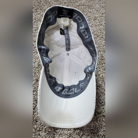 Under Armour White & Gray Plaid Golf Baseball Cap - Picture 3 of 5